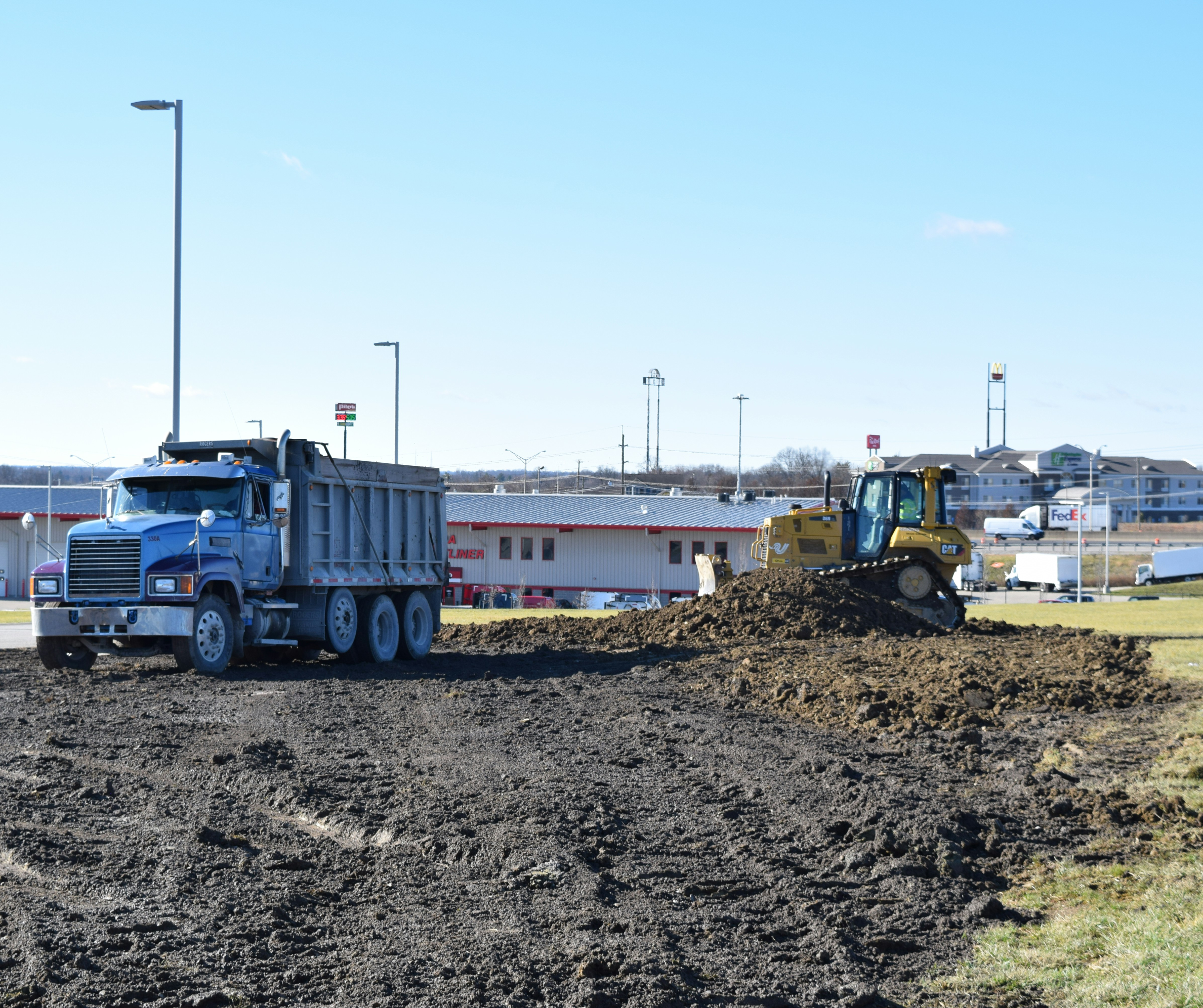 Commercial development with rental equipment in Tyler Texas