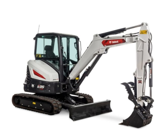 Mini excavator icon representing compact digging and trenching machines for rent in East Texas.