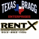 “Texas Bragg Trailers and  logos displayed together in a clean promotional graphic, showing partnership and dealership announcement for trailers for sale in East Texas.