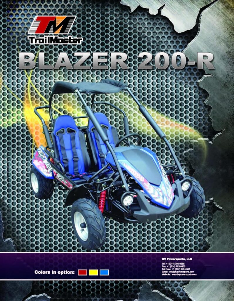 TrailMaster Blazer 200R two seat off road go kart with roll cage and suspension, available at near Tyler Texas